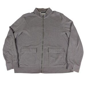 Marc Anthony XXL Full Zip‎ Jacket Gray Knit Long Sleeve Pockets Men's